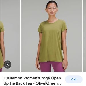Lightly worn! Lululemon split back t shirt